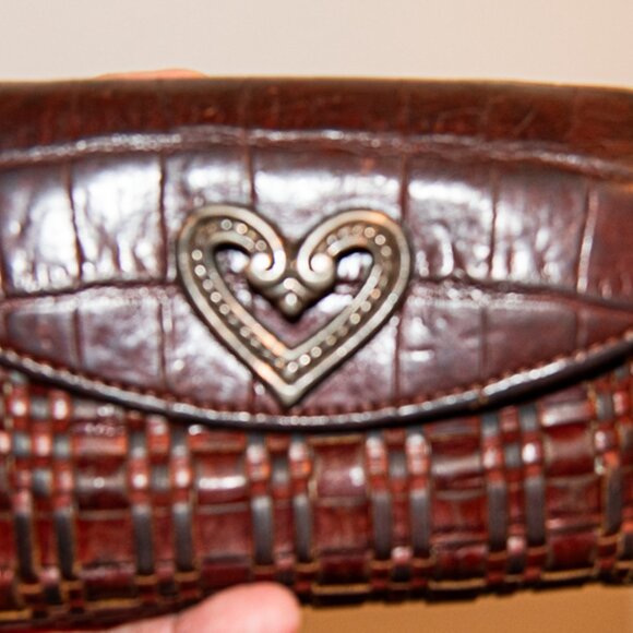 Vintage Brighton Leather Wallet Basket Weave - Picture 2 of 4